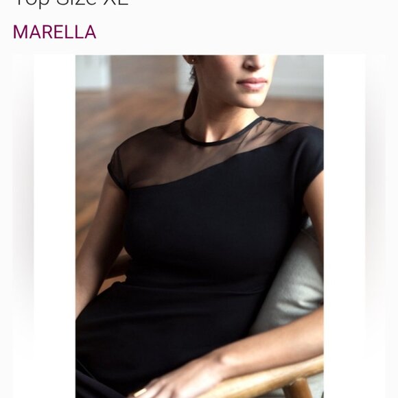 Marcella florence black top nwot xl - Picture 2 of 5